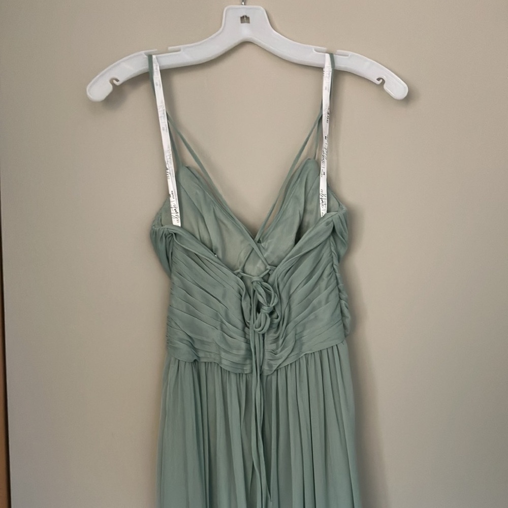 David’s Bridal Bridesmaid Long Mesh Dress with Lace-Up Back NWT - Picture 3 of 3